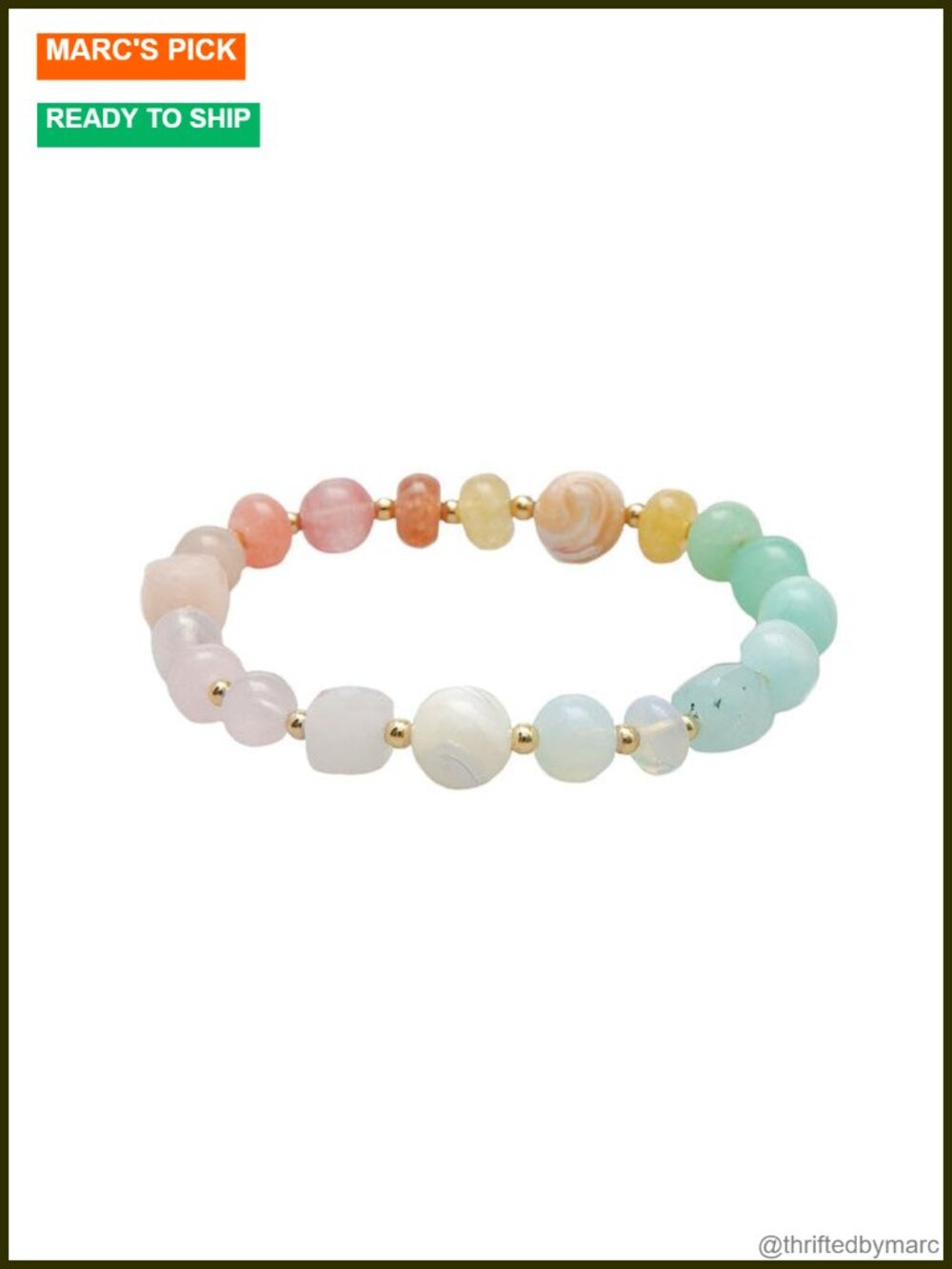 Statement Gemstone Stretch Bracelet - Crystal Healing Jewelry